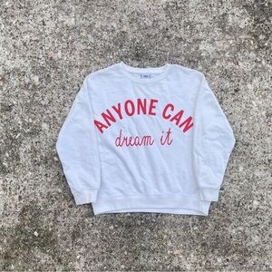 H&M White and Red Crew Neck Sweater